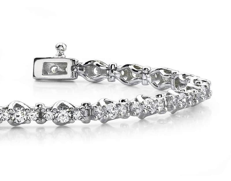 Triple Stone Link Bracelet