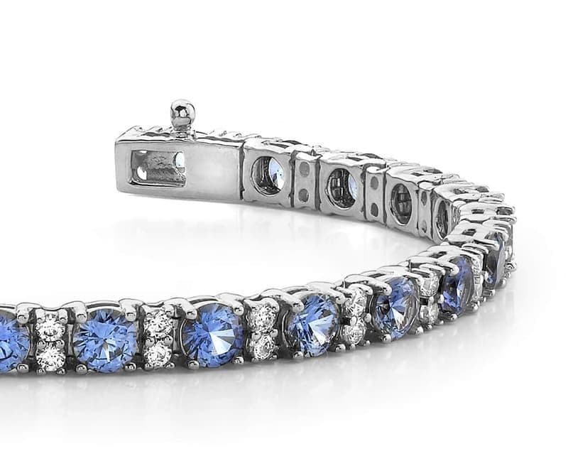 Lovely Gemstone and Diamond Bracelet