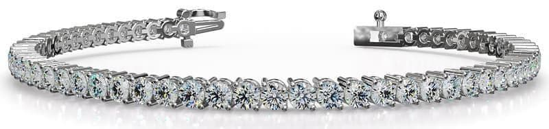 Two Prong Round Diamond Bracelet