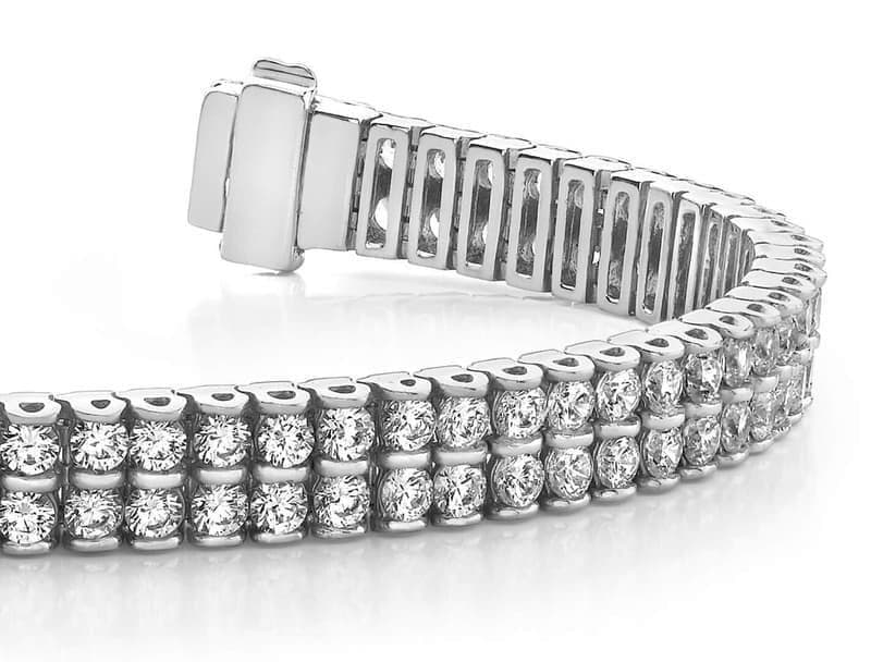 Beautiful Double Row Diamond Bracelet