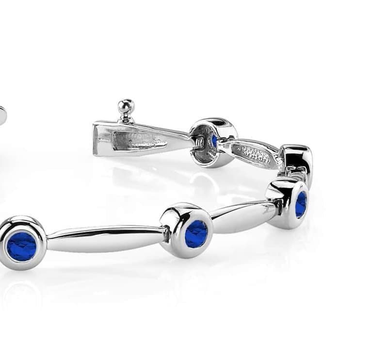 Bezel Set Gemstone Bracelet