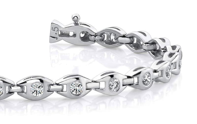 Eye Link Diamond Tennis Bracelet