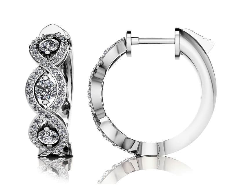 Infinity Diamond Hoop Earrings