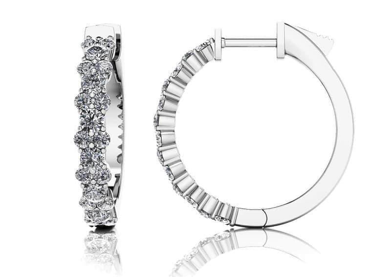 Delightful Diamond Hoop Earrings
