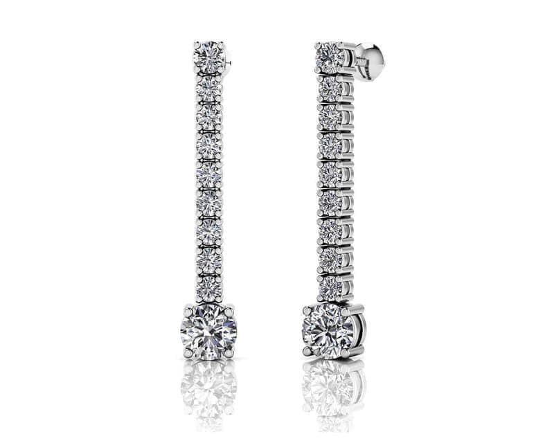 Twenty Diamonds Dangle Drop Earrings