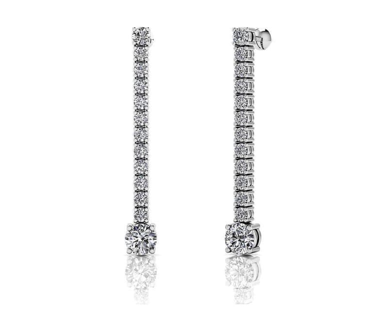 Dazzling Dangle Diamond Drop Earrings