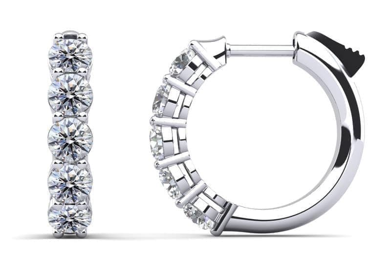 Hypnotic Diamond Hoop Earrings