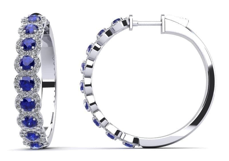Brilliant Halo Diamonds and Gemstone Hoops