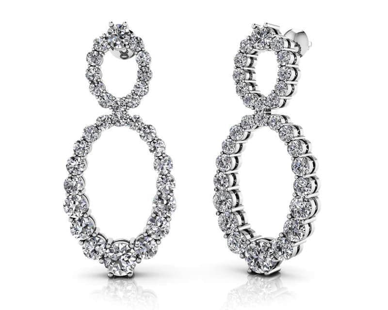 Modern Oval Drop Earrings