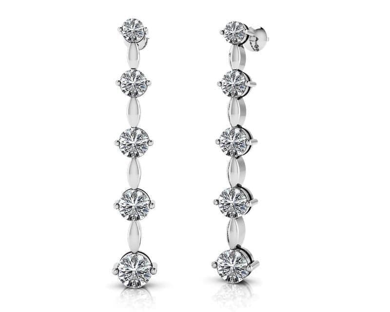 Graduating Diamond Journey Earrings