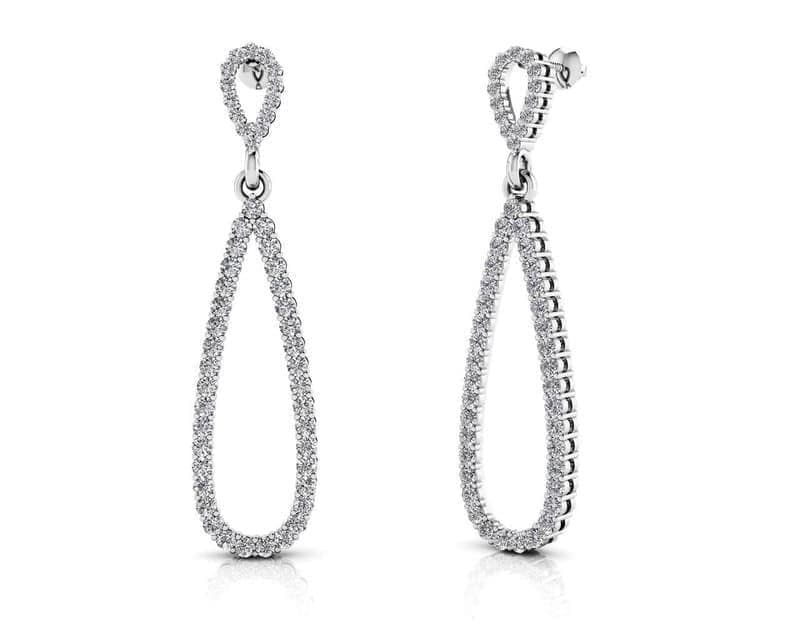Long Teardrop Shaped Earring
