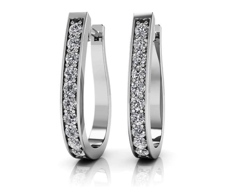 Original Flame Shaped Hoops
