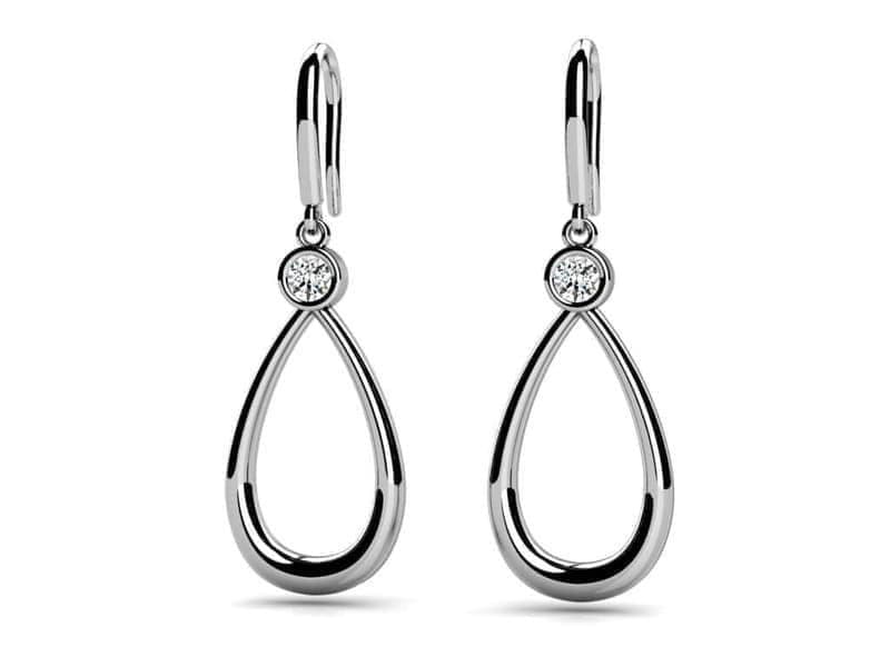 Solitaire Teardrop Designer Diamond Earring