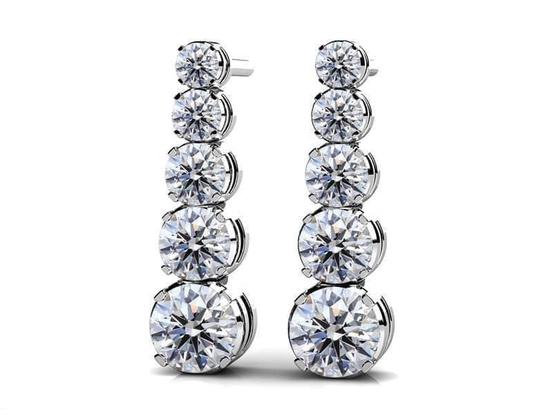 Graduated Journey Diamond Earrings