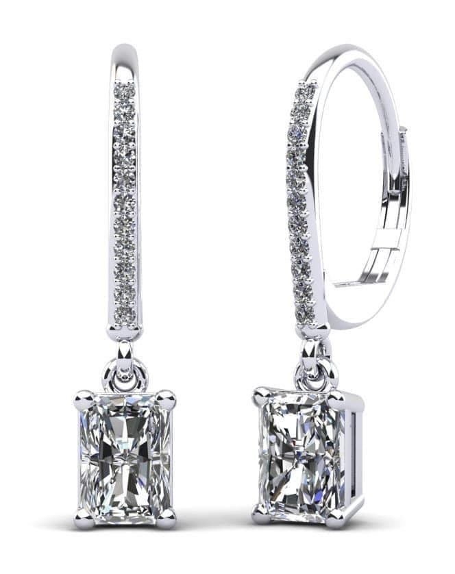 Modern Chic Emerald Cut Drop Earrings