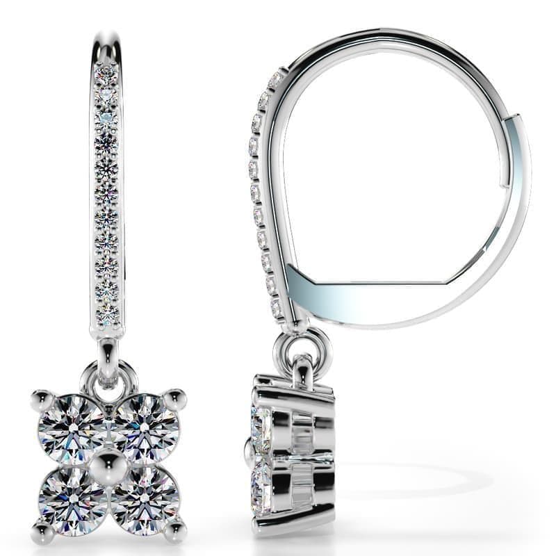 Diamond Quad Cluster Earrings