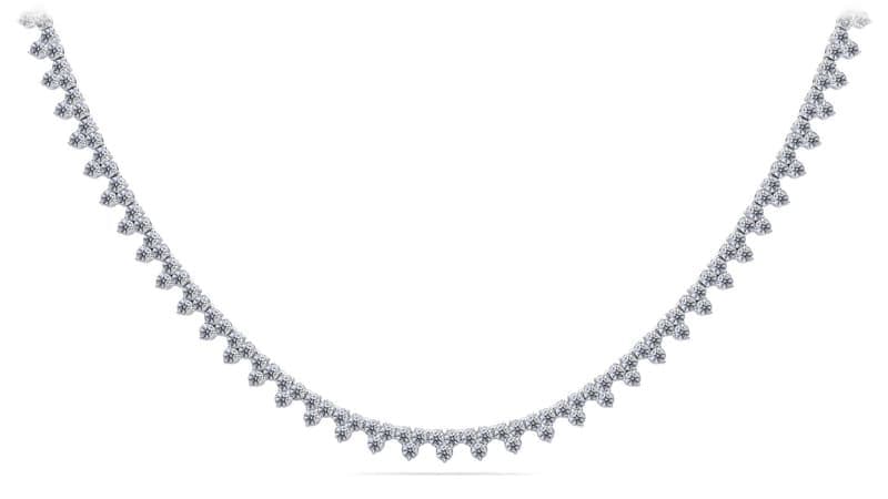 Three Stone Brilliance Diamond Necklace