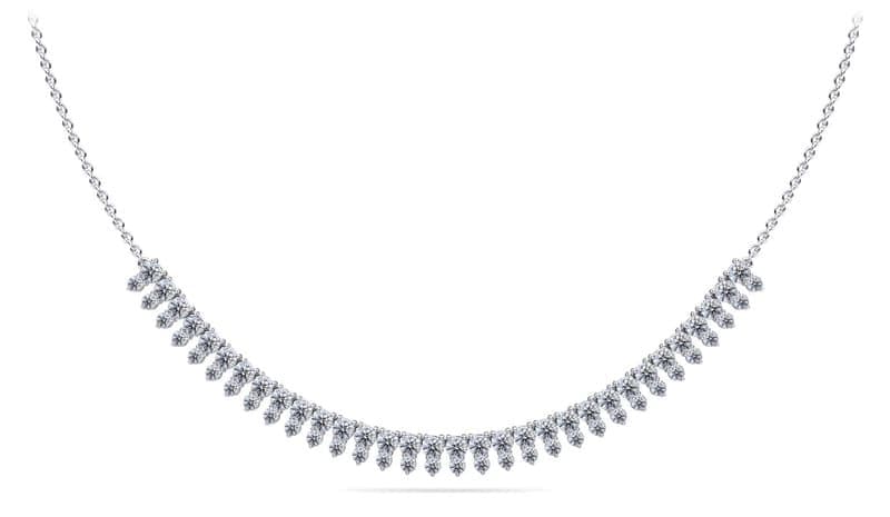 Brilliant Arrangement Diamond Necklace with Chain