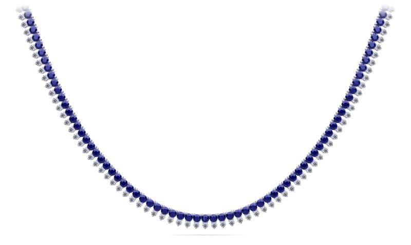 Arrangement Diamond and Gemstone Necklace