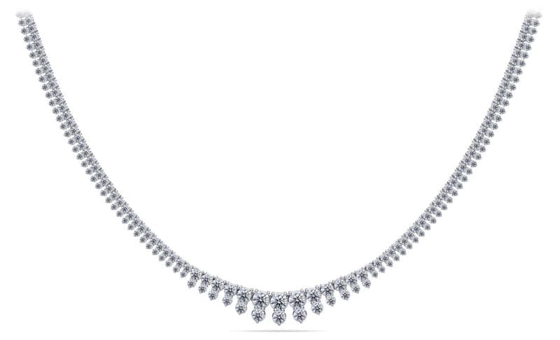 Graduated Brilliant Arrangement Diamond Necklace