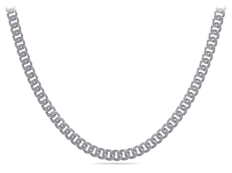 Graduated Swirl Diamond Necklace