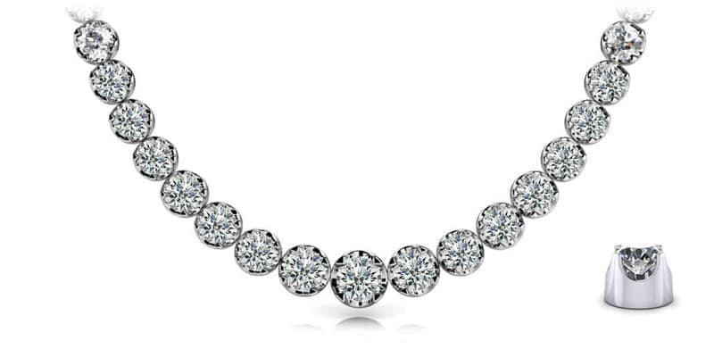 Delightful Diamond Strand Necklace