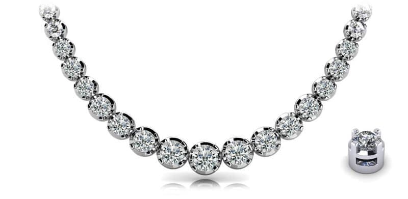 Perfectly Pretty Diamond Strand Necklace