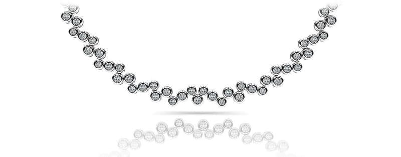 Bubble Design Diamond Necklace