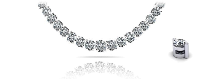 Traditional Diamond Strand Necklace