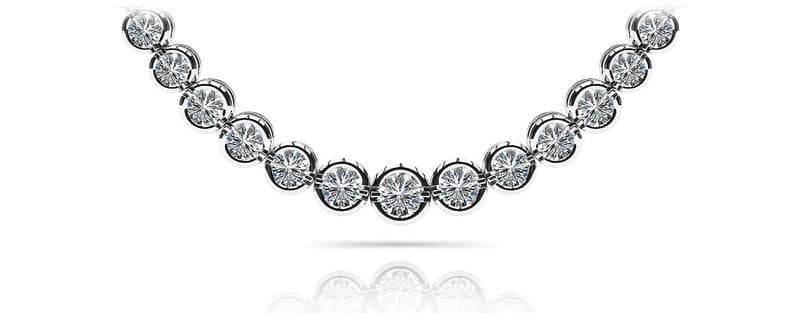 Partial Diamond Strand Necklace