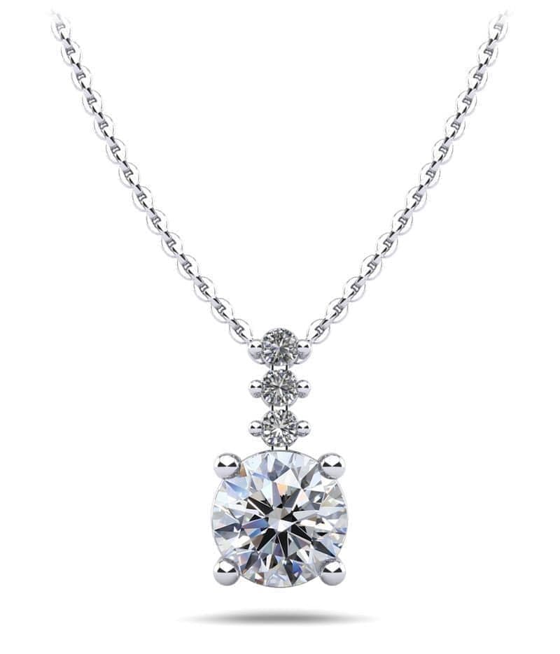 Brilliant Round Drop Diamond Pendant