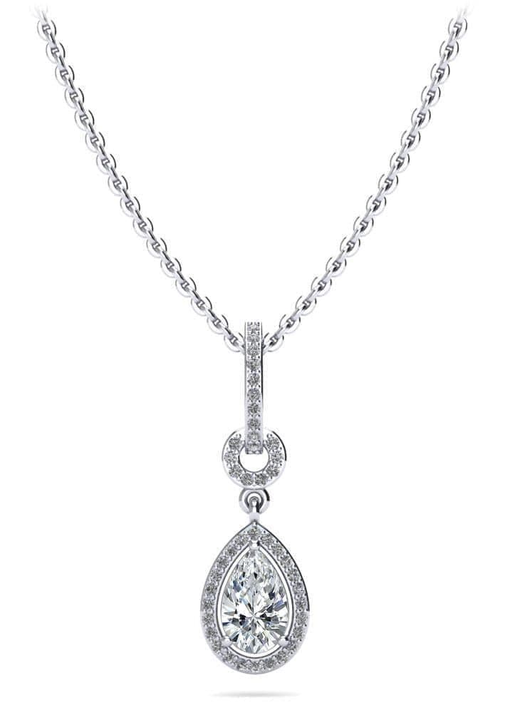 Pear Drop Dangle Diamond Pendant