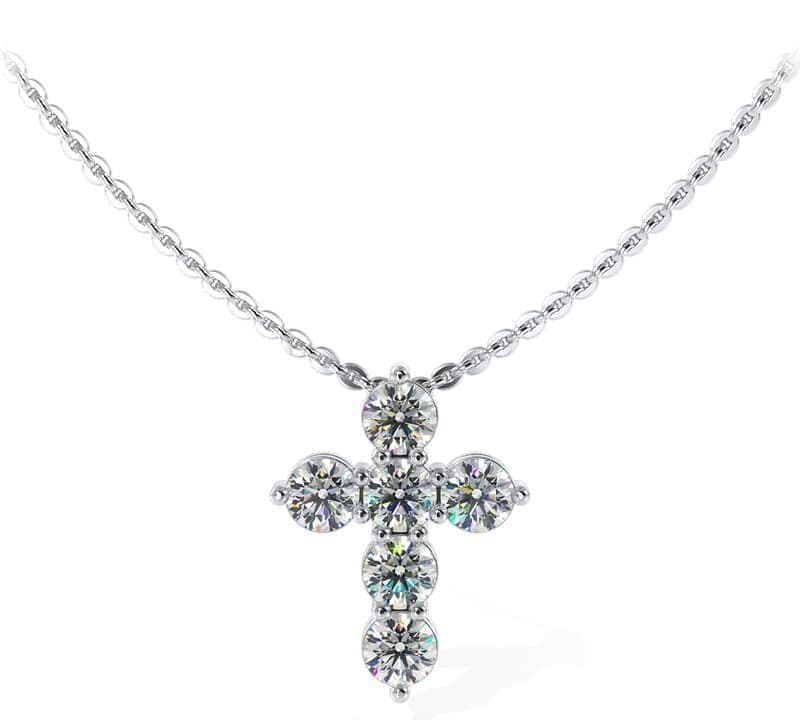 Six Timeless Diamond Cross Pendant Timeless