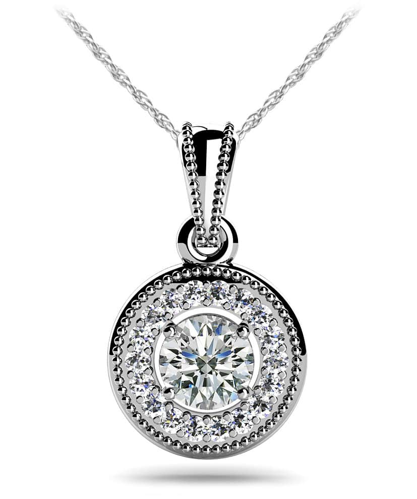 Circle Design Diamond Pendant
