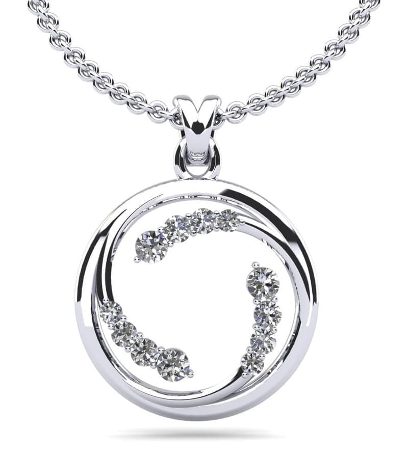 Swimming in Shimmer Diamond Pendant