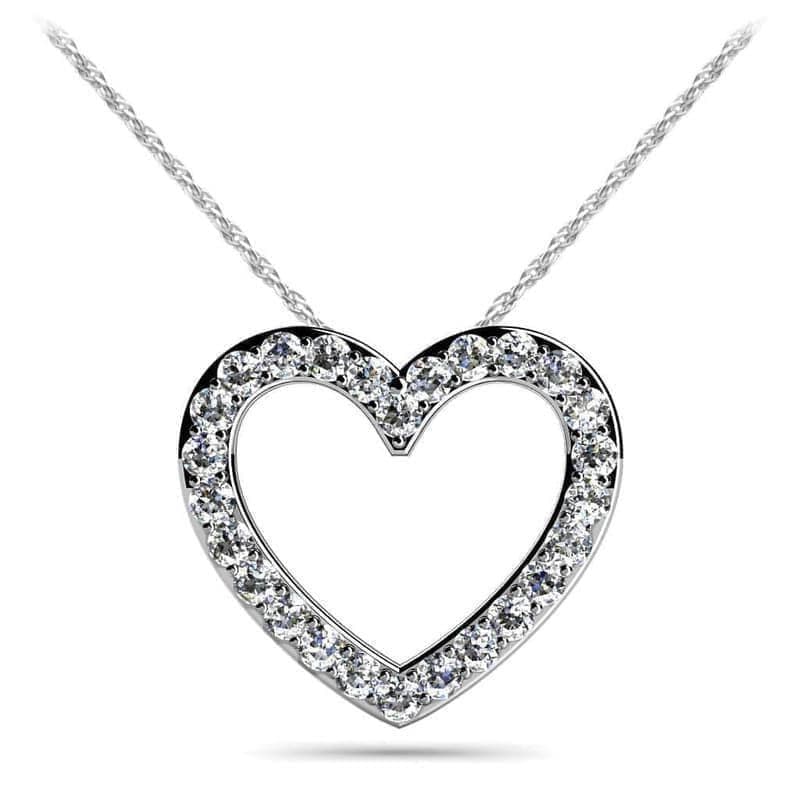 Romantic Diamond Heart Pendant