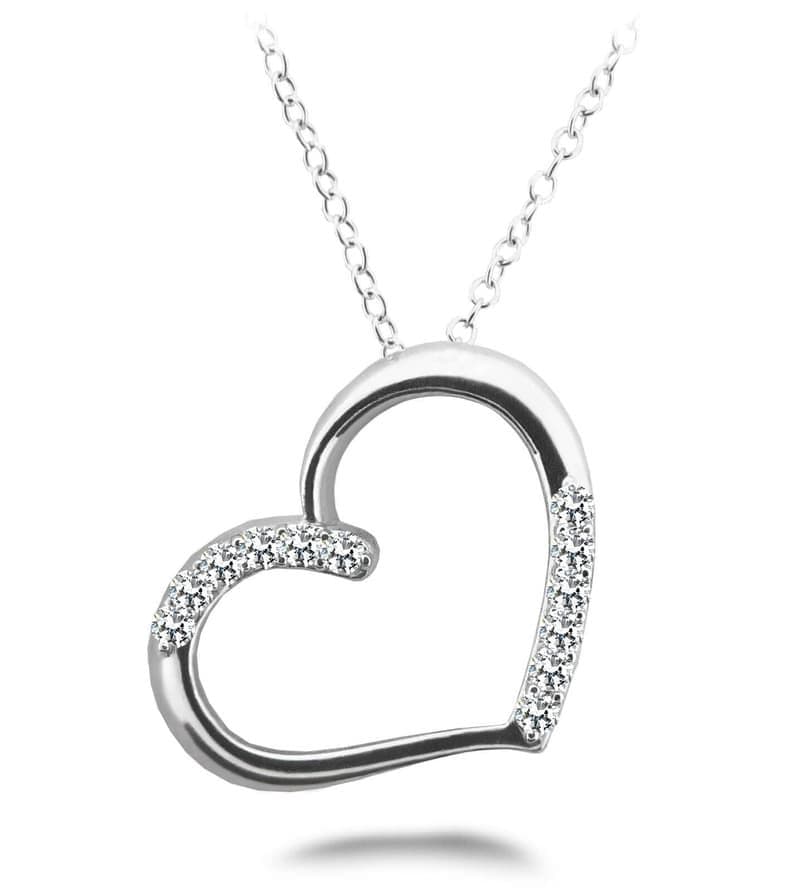 Romantic Diamond Heart Pendant