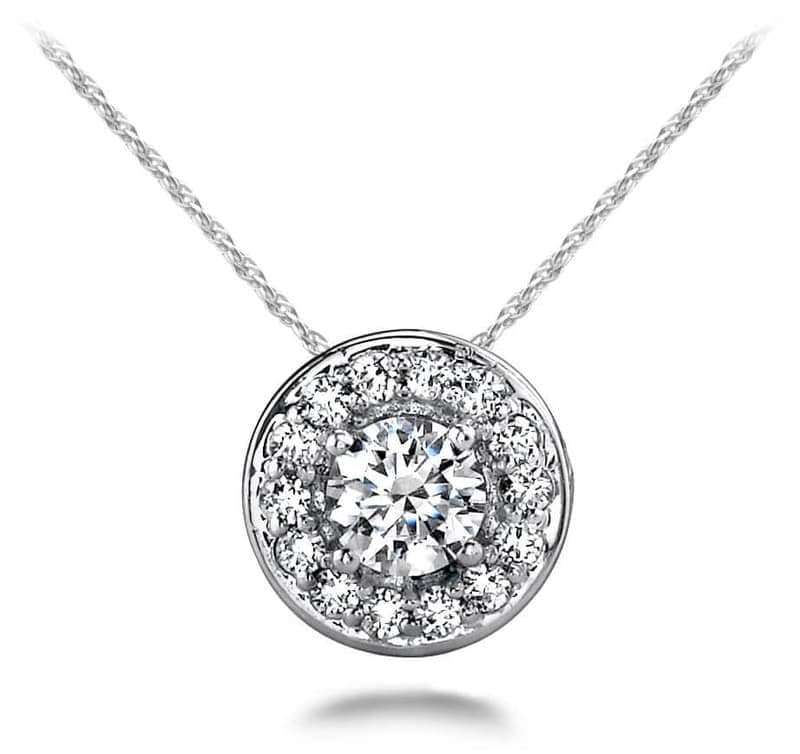 Center Diamond Round Pendant