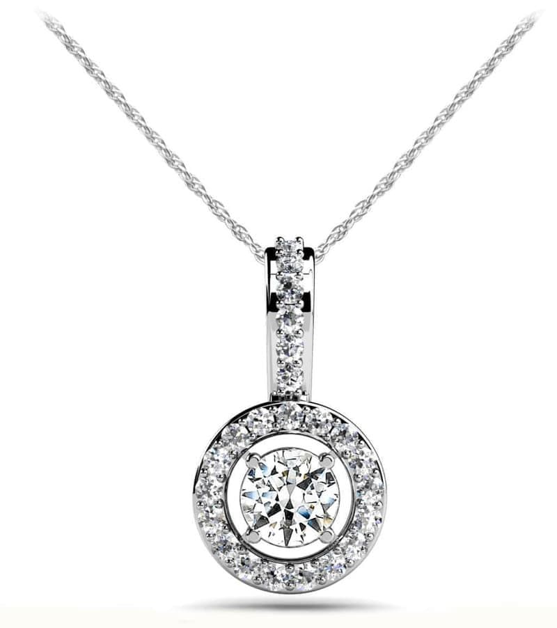 Stylish Diamond Circle Pendant