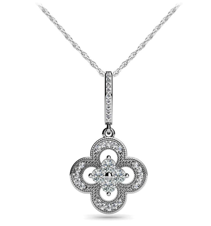Lucky Four Diamond Pendant