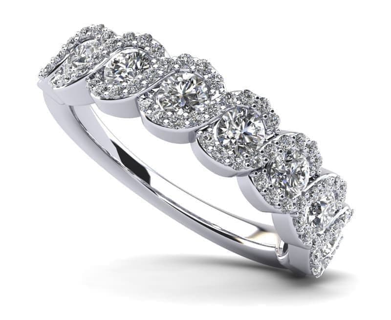 Diamond Wave Anniversary Ring