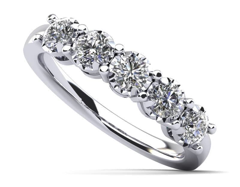 Diamond Crown Anniversary Ring