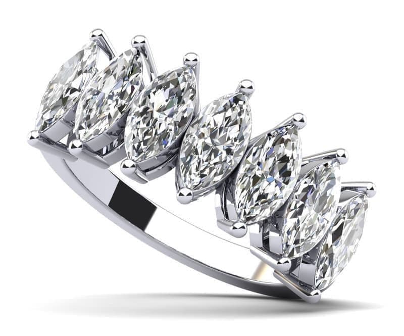 Marquise Shape Diamond Anniversary Ring