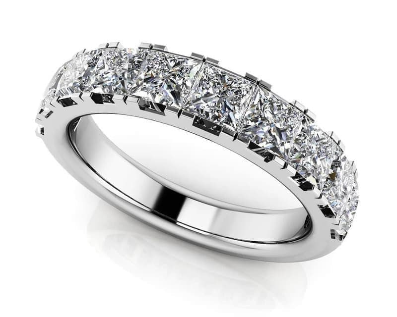 Four Prong Princess Cut Diamond Square Frame Ring