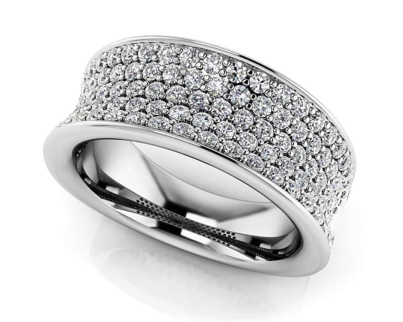 Exquisite Pave Anniversary Ring