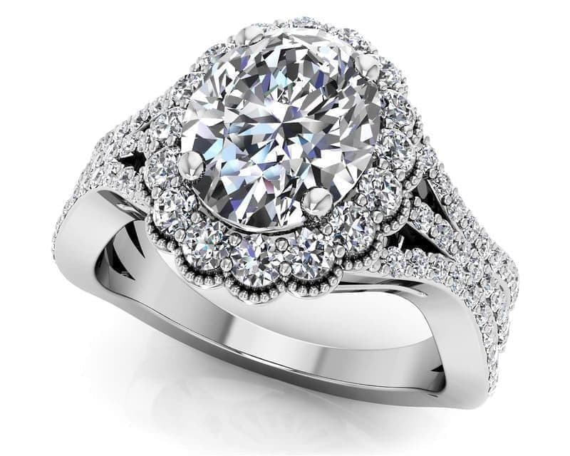 Vintage Flower Anniversary Ring