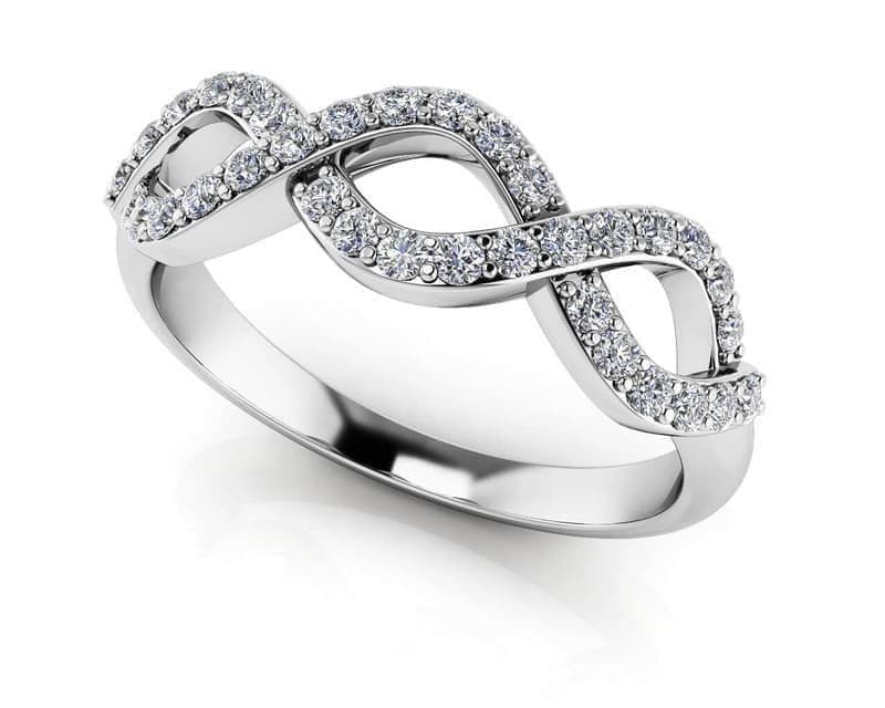 Woven Diamond Anniversary Ring