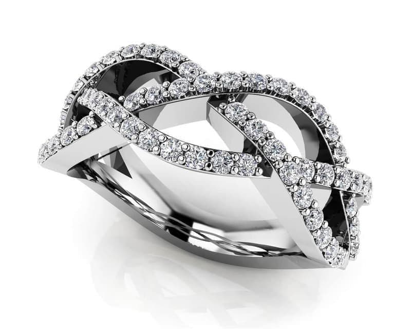 Stylish Woven Anniversary Ring