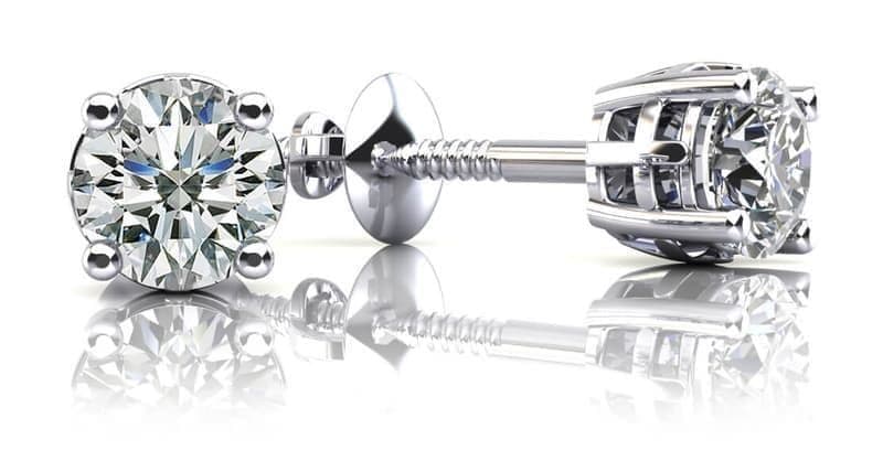 Sign of Faith Diamond Studs With Cross Setting