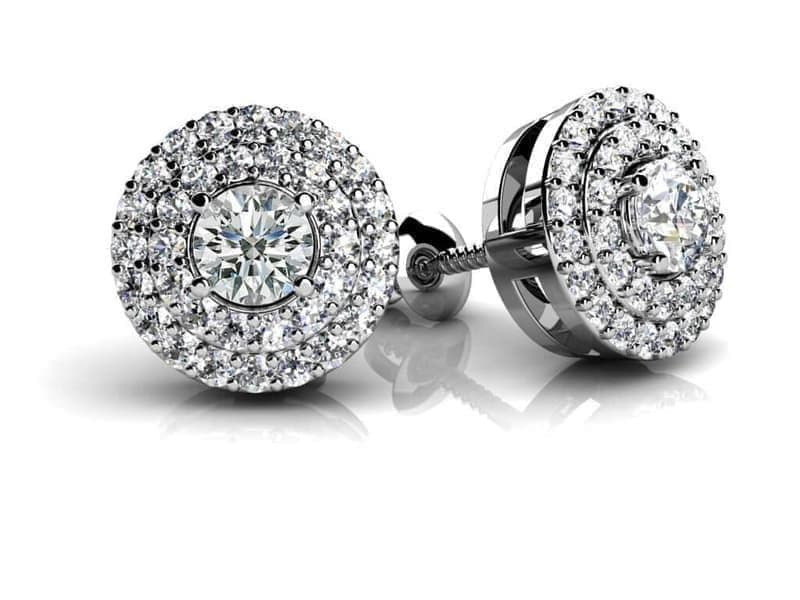 Surrounded By Diamonds Designer Stud Earrings